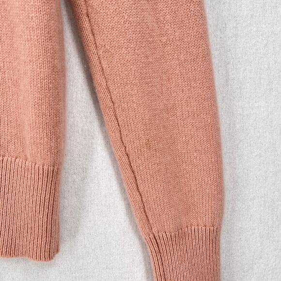 THEORY Salomina Tie Back Cashmere Sweater Women Small Pink Crew Neck Long Sleeve - Picture 12 of 15